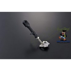 G-Craft CT125 DAX 臘腸 可調式側柱 大底座 摩托車側支撐, 1個, 黑色粉末噴塗