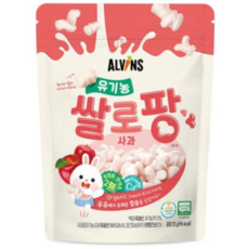 엘빈즈 유기농 쌀로팡, 사과맛, 25g, 7개