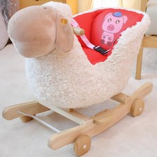 嗨購嬰幼兒寶寶兩用搖搖車木馬兒童搖馬推車男女孩帶音樂搖搖車1一3歲, 紅色小豬低背58*34*52釐米3.5kg
