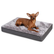 北極絨可拆洗狗狗墊四季海綿寵物床防水貓窩, 1個, 深灰色