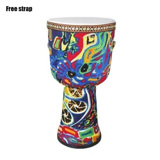 2025 양가죽 젬베 드럼 전문가용 어린이 초보자 성인 휴대용 탬버린 핸드헬드 타악기, 01 8 Inch Lemon