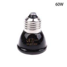 220-240V 원적외선 가열 램프 E27 검은 세라믹 애완 동물 따뜻한 전구 부화장 닭 거북이 도마뱀 파충류 20-80W, 60W, 60W