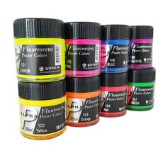 알파색채 형광 포스터칼라 30ml 낱색 101 Lemon, 5개