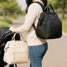 기저귀가방 보냉 방수 백팩 유모차 이너팩 육아 출산 선물 엄마가방, 기저귀가방 블랙