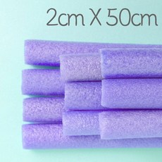 뮤즈 백업 스티로폼막대 2cmx50cm 10컬러 / 빽업 가래떡스펀지 스펀지막대, 1세트, 보라10개