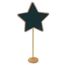 迷你黑板立牌 小黑板 木質立牌 可立式 小木牌 留言板 備忘錄 辦公 婚禮 活動佈置, 星星, 木質