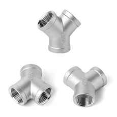 1/4 "1/2" 3/4 "1"1-1/2" 2 "BSP 304 스테인레스 스틸 파이프 피팅 4방향/3방향 /엘보 버트 어댑터, 1-1/2", Internal Y-3-way, 1개