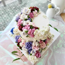 !주문전연락필수!인천케이크연과진/2단케이크/3단케이크/환갑 칠순 팔순 웨딩 주문제작케이크/앙금플라워꽃다발디자인떡케이크/전국배송가능, 1호(지름15cm)+1호(지름15cm), 기본백설기, 두단모두블루베리쨈, 1개