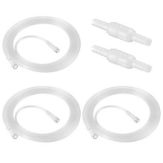 Geiserailie 3팩 2.1m(7피트) 성인용 산소 튜브 튜브 커넥터 2개 커넥터가 있는 부드러운 호흡을 위한 하이 플로우 호스 꼬이지 않는 경량 (투명) 24644, 투명