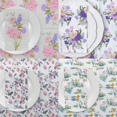 오릴리 파티 플라워 접대용 디자인 냅킨 12탄 40cm 빅사이즈, 1세트, 20개입, 노스텔지어