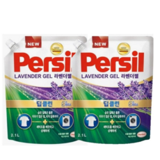 퍼실 파워젤 딥클린 플러스 라벤더 드럼/일반 겸용 리필, 2.1L, 2개