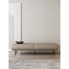 意式極簡輕奢床尾凳 北歐現代簡約客廳沙發凳 衣帽間換鞋長條凳 門椅 穿鞋凳 換鞋凳 鞋櫃 玄櫃鞋架 床尾凳 收納穿鞋椅, pu皮革深灰,175*40*40長寬高