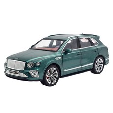 마이카 다이캐스트 합금 1:24 벤틀리 벤테이가 모델 자동차 모형 피규어 장식, 1개, 01.그린