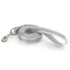 DFMEI 狗狗胸揹帶牽引繩馬鞍式胸揹帶透氣反光揹帶寵物牽引繩大中小適用, 1個, 1.5米灰色牽引繩