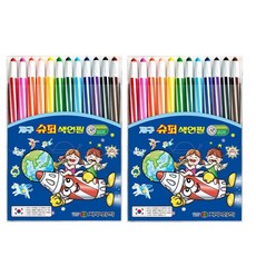 지구화학 지구 슈퍼 색연필 12색+2개세트, 12색