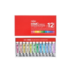 時代中西畫材 日本 Holbein 好賓 專家級透明水彩 5ml 12色盒裝