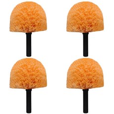 오렌지 트위스트 온 거미줄 먼지떨이 헤드 브러시 4팩 // 실외 및 실내 웹 청소용 표준 Acme 스레드 폴에 적합 헤드만 포함, 4