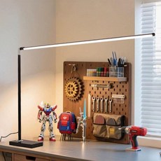 독서등 스탠드 100cm 16W 사무용 작업등 무드등 A 블랙 화이트 단색 화이트 버튼 버튼 스위치, A 화이트 조광 삼색 버튼
