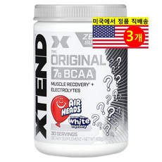 Scivation Xtend 디오리지널 7G BCAA 분지 사슬 아미노산 에어 헤드 405g, 3개