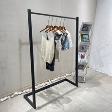 L型落地衣架 掛衣架服裝店展示架落地式男女裝店貨架陳列架中島側掛金屬銀色 立式衣架 曬衣架 掛衣架 衣帽架, L挂衣架【120*140】黑