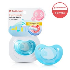 더블하트 Fun Friends 노리개 젖꼭지, 4개, 화이트베어, 1단계