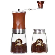 수동 커피 그라인더 스타일의 스테인리스 원뿔형 버 세라믹 빈 휴대용 에스프레소 드립 콜드 브루 프렌치 프레스 터키 선물 상자 ..., Grinder Set Coffee Mill Gadget