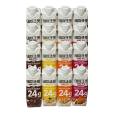 [공식] 테이크핏 맥스 초코 고소한 바나나 호박고구마맛 단백질 음료 혼합구성, 16개, 250ml