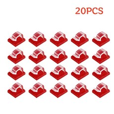 50 20 10PCS 케이블 관리 관리자 홀더 USB 보빈 정리 충전 라인 클립 와이어 코드 데이터 와인 벽걸이, 20PCS Transparent