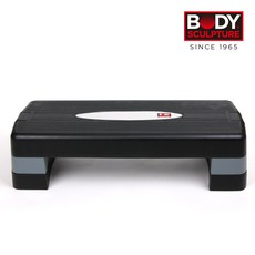 바디스컬쳐 대형 스텝박스 3단 센터 클럽 에어로빅 점프 런지 계단오르기 운동, 블랙
