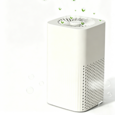 ANYOU 공기청정기 포름알데히드 제거 가정용 탁상용 소형 실내흡연 고양이털 음이온 탈취기, 쌀 화이트, 1