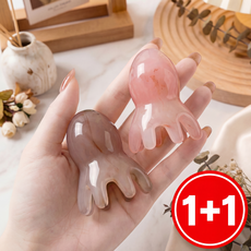 온더라이즈 시원한 두피마사지 문어괄사, 핑크+그레이, 2개