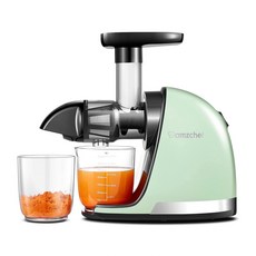 AMZCHEF ZM1501 水平式慢磨機 靜音蔬果榨汁機, 綠色