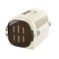 Richell 利其爾 Fine 寵物外出提籠, 1個, 米白