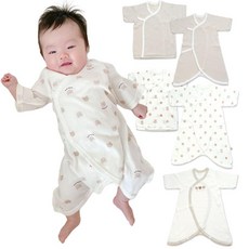 Skip House 5 50cm - 60cm 100 % RNB-1 (스킵 하우스) [코튼] 신생아 속옷 매 세트 곰