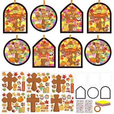 Cinrobiye Kwanzaa 티슈 페이퍼 랜턴 공예 키트 16세트 나만의 아프리카 유산 만들기 휴일 선캐처 공예 행복한 콴자 벽걸이 장식품 홈 스쿨 아트 활동 파티 선물 장, 가을