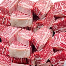 부드럽고 살밥 많은 호주산 소찜갈비 1kg 겉 지방 완전제거 최상급 목초 4~7번 갈비대 사용, 1개