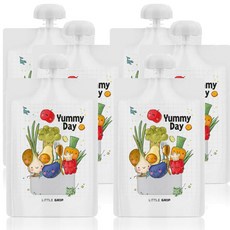 리틀그립 세이지 이유식 파우치 재사용 다회용 50회 가능, 1세트, 12개입