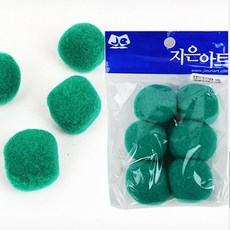 유아 만들기 폼폼이 40mm 초록 유치원 어린이집, 1개