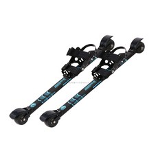 크로스컨트리 롤러스키 스키 청소년 길이의 프리사이즈 스텝, 블루블랙, 1개