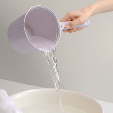 물바가지 주방 플라스틱 (대) 4컬러 파스텔 양동이, 1개, (대 베이지)