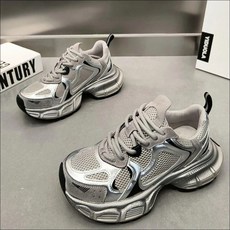 스니커즈 패션 운동화 키높이 여자 어글리슈즈 실버 zli+44030Sq