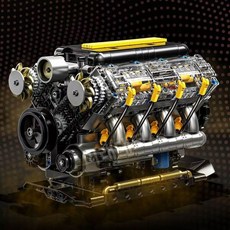 4기통 직렬 엔진 모형 조립식 선물 스트레스 해소 선물, 충전식 쉐보레 V8 905