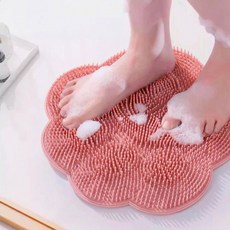 오브솔 발세척 풋 브러쉬 논슬립 실리콘 매트, 100g, 1개, 1개입, 핑크