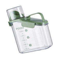 쏟아지는 주둥이 시리얼 디스펜서가 있는 밀폐형 대형 건조 식품 저장 용기, Light Green, 1개