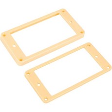 반워크스 험버커 링 플라스틱 경사형 상단 평평한 하단 험버커 픽업 커버 7x8.5mm 기타 픽업 프레임 에피폰 레스 폴 LP 스타일 일렉트릭 기, 3x4.3mm + 7x8.5mm, 크림
