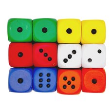 고무스펀지 주사위 4CM, 12개