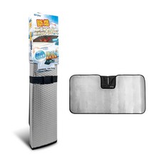 BRUCE 斷熾雙層前檔遮陽板 二重鋁斷熱抗UV設計 汽車隔熱擋板 適用多種車款 黑色/銀色 130x60cm/140x70cm, 1個, 140*70cm-銀, 銀色