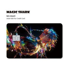 아카자 젠이츠 카드커버 귀멸의칼날 홀로그램 스킨커버 스티커, No Chip, H669