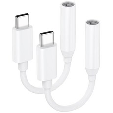 Vanjua USB C to 3.5mm 헤드폰 잭 어댑터 Type-C to 3.5mm Aux 오디오 동글 케이블 코드 아이폰 16/16 프로/16e/15 프로 맥스/플러스, Vanjua USB C to 3.5mm 헤드폰 잭 어댑