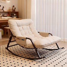 Valknotch 거실 1인용/2인용 부드러운 리클라이너 소파 흔들의자, 베이지